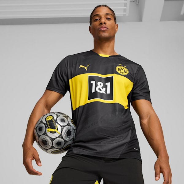 Borussia Dortmund 24/25 Away Men's Football Jersey, PUMA Black-Faster Yellow, extralarge-IND