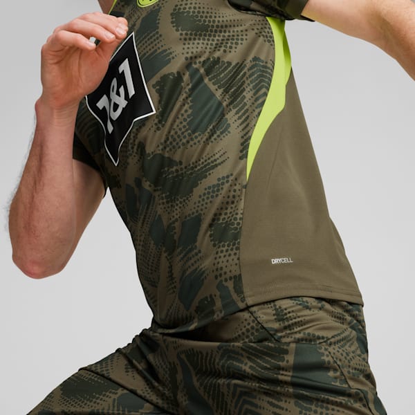Borussia Dortmund 24/25 Goalkeeper Short Sleeve Jersey Men, Olive Drab-Myrtle, extralarge