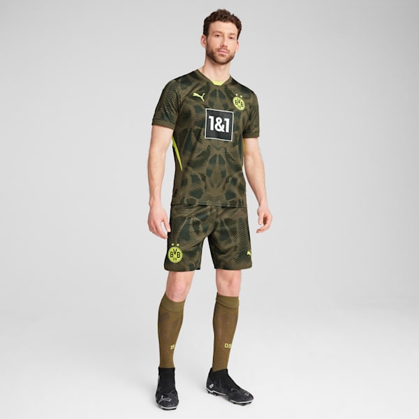 Borussia Dortmund 24/25 Goalkeeper Short Sleeve Jersey Men, Olive Drab-Myrtle, extralarge