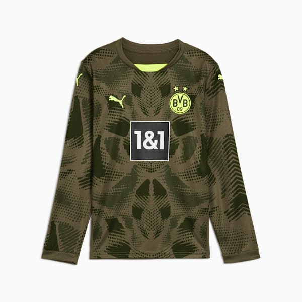 Borussia Dortmund 24/25 Goalkeeper Long Sleeve Jersey Youth, Olive Drab-Myrtle, extralarge-GBR