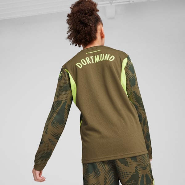 Borussia Dortmund 24/25 Goalkeeper Long Sleeve Jersey Youth, Olive Drab-Myrtle, extralarge-GBR