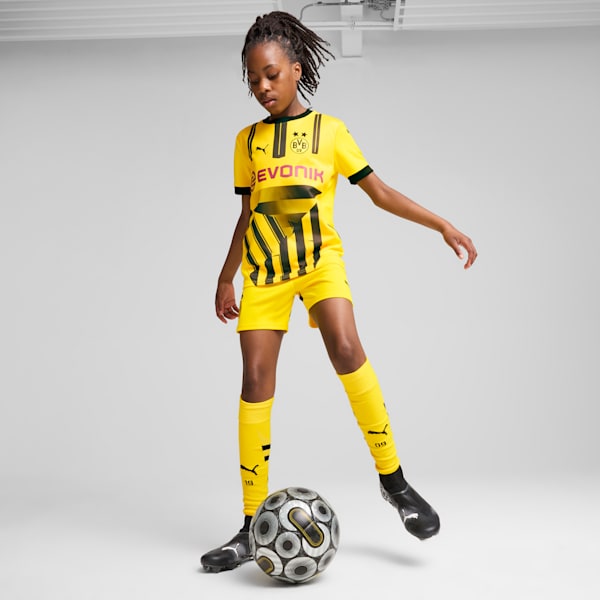 Borussia Dortmund 24/25 Shorts Youth, Faster Yellow-PUMA Black, extralarge