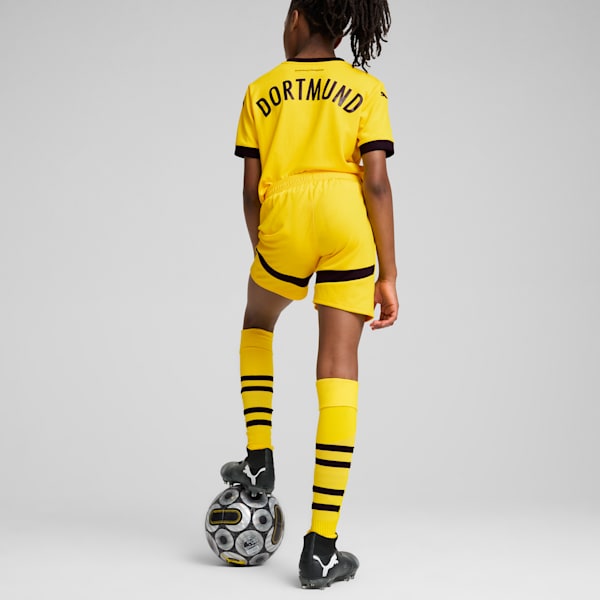 Borussia Dortmund 24/25 Shorts Youth, Faster Yellow-PUMA Black, extralarge
