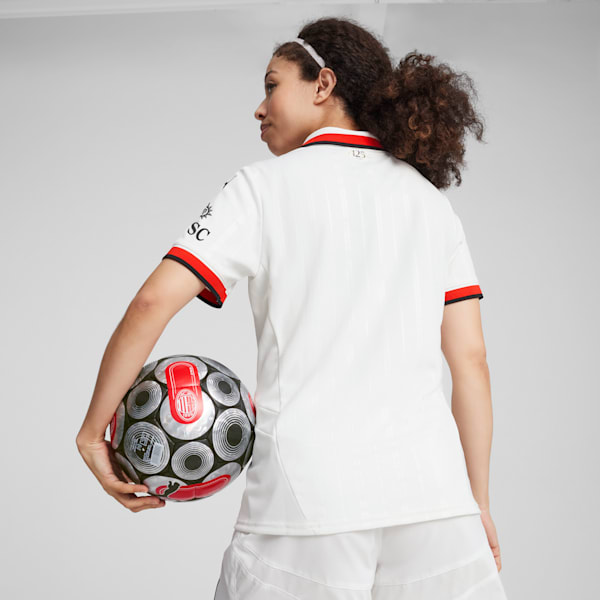 Réplica de la camiseta de fútbol de visitante para mujer AC Milan 24/25, PUMA White, extralarge