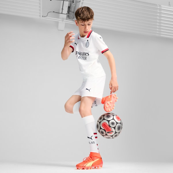 AC Milan 24/25 Away Big Kids' Replica Soccer Jersey, PUMA White, extralarge