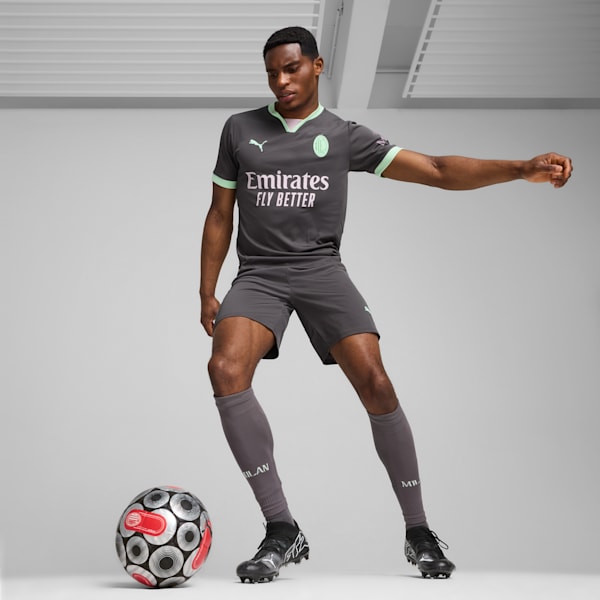 AC Milan 24/25 Réplique du troisième maillot de soccer Homme, Shadow Gray-Fresh Mint, extralarge