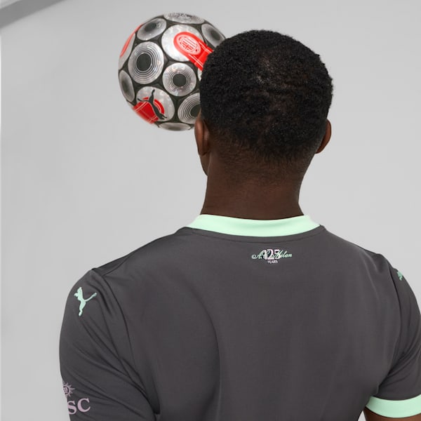 AC Milan 24/25 Réplique du troisième maillot de soccer Homme, Shadow Gray-Fresh Mint, extralarge