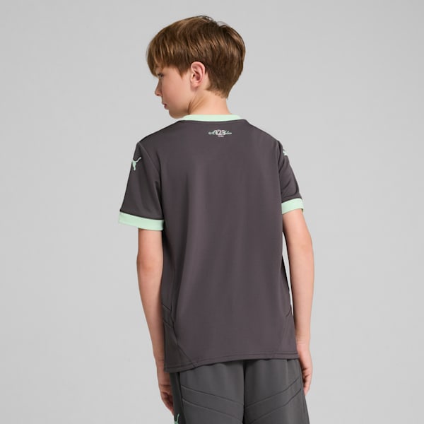 AC Milan 24/25 Big Kids' Third Soccer Jersey, Shadow Gray-Fresh Mint, extralarge