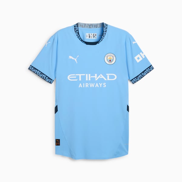 Manchester City 24/25 Men's Authentic Home Jersey, Team Light Blue-Marine Blue, extralarge-IND