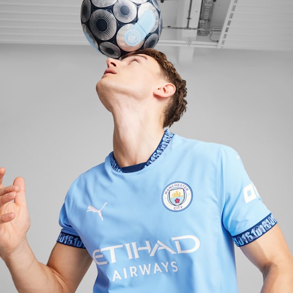 Manchester City 24/25 Men's Authentic Home Jersey, Team Light Blue-Marine Blue, extralarge-IND