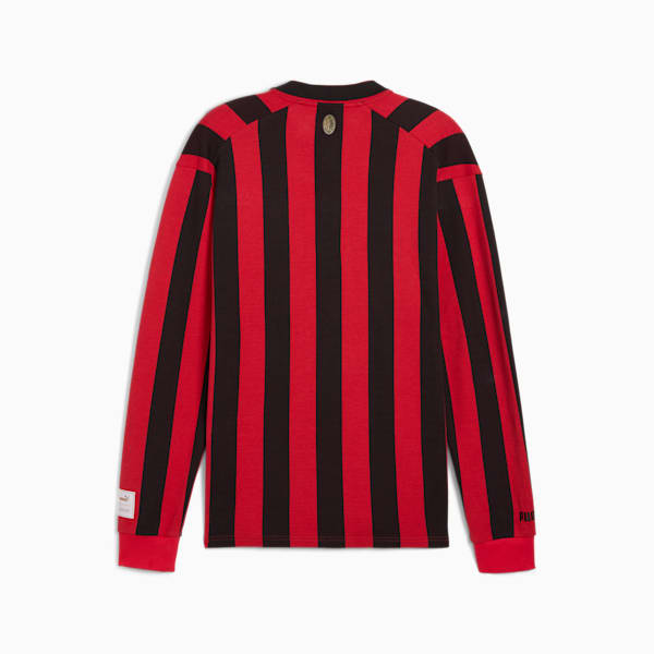 AC Milan 125th Anniversary Men's Retro Soccer Jersey, PUMA Black-For All Time Red, extralarge