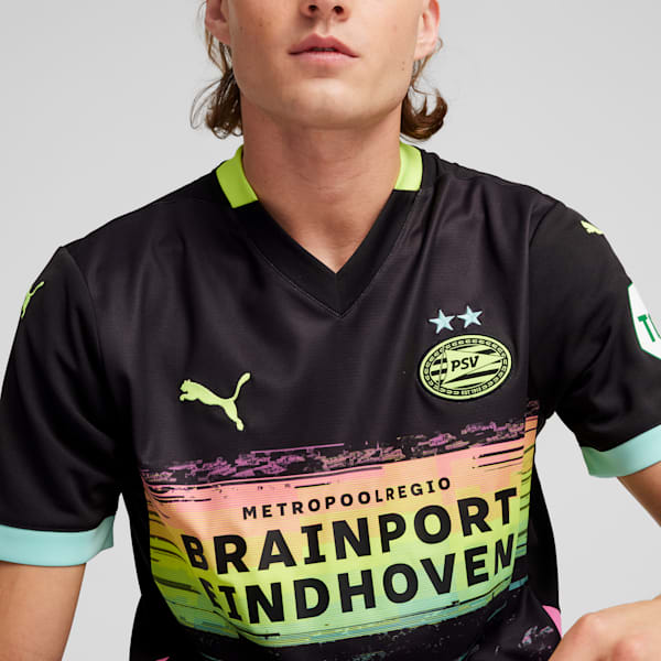 PSV Eindhoven 24/25 Away Jersey Men, PUMA Black-Yellow Alert, extralarge