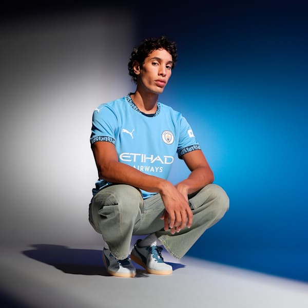 Manchester City 24/25 Men's Football Home Jersey, Team Light Blue-Marine Blue, extralarge-IND