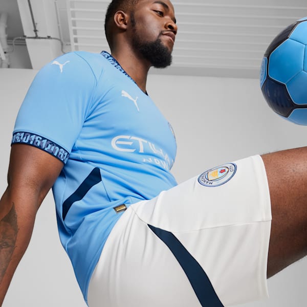 Réplique du troisième maillot de soccer à domicile de Manchester City 24/25 Homme, Team Light Blue-Marine Blue, extralarge