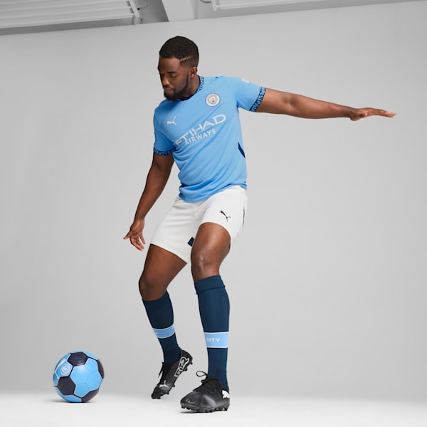 Réplique du troisième maillot de soccer à domicile de Manchester City 24/25 Homme, Team Light Blue-Marine Blue, extralarge