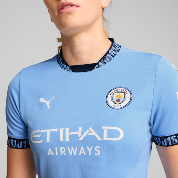 Maillot de soccer à domicile de Manchester City 24/25 Femme, Team Light Blue-Marine Blue, extralarge