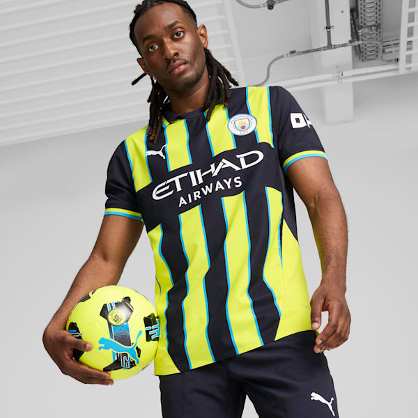 Maillot de soccer authentique Manchester City 24/25 extérieur Homme, New Navy-Yellow Glow, extralarge