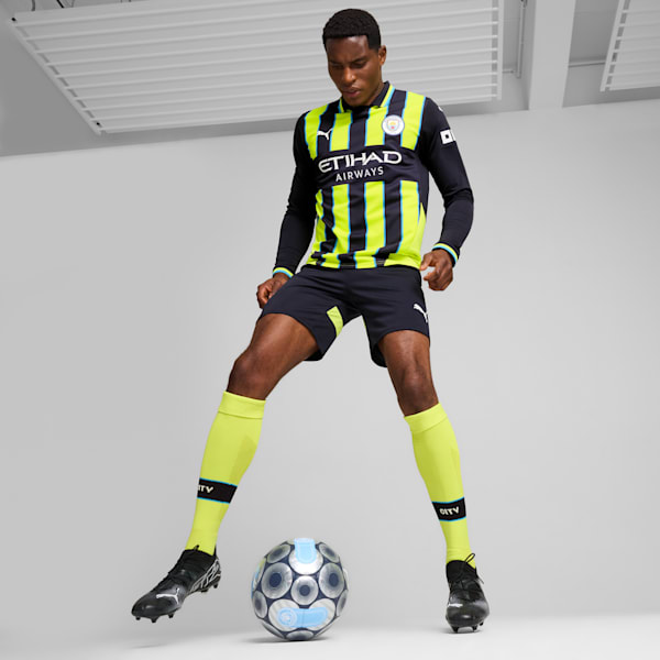 Manchester City 24/25 Away Long Sleeve Jersey Men, New Navy-Yellow Glow, extralarge-GBR