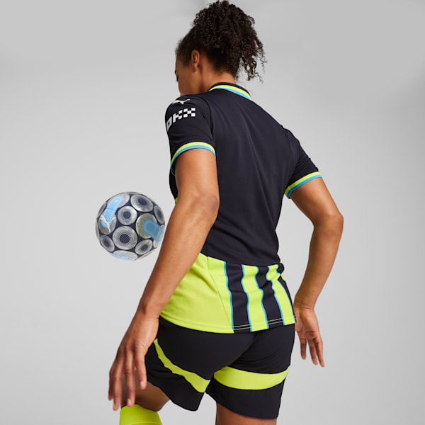 Réplica de la camiseta de fútbol de visitante para mujer Manchester City 24/25, New Navy-Yellow Glow, extralarge