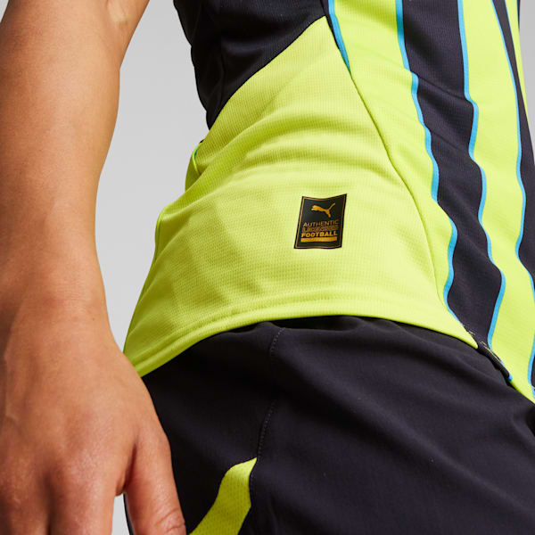 Réplica de la camiseta de fútbol de visitante para mujer Manchester City 24/25, New Navy-Yellow Glow, extralarge