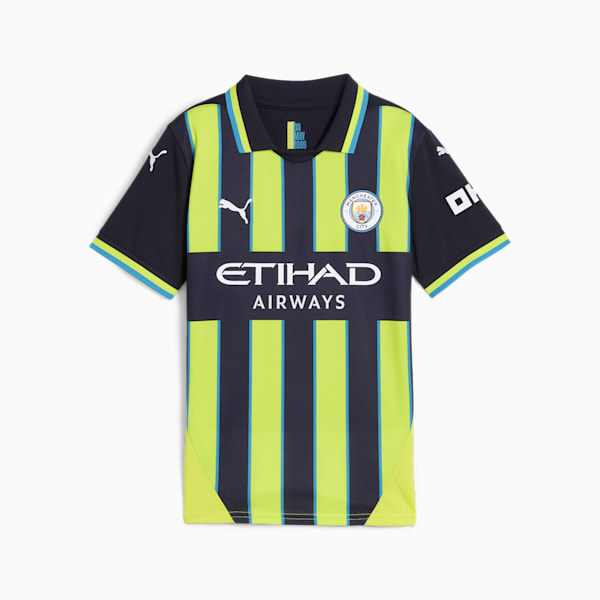 Manchester City 24/25 Away Youth Football Jersey, New Navy-Yellow Glow, extralarge-IND