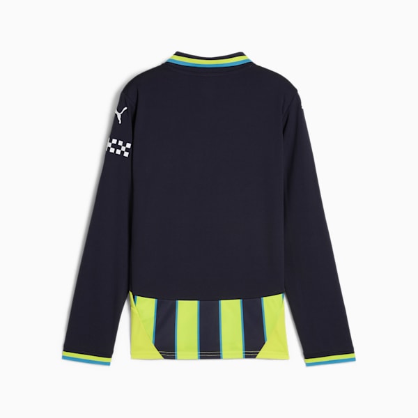 Manchester City 24/25 Away Long Sleeve Jersey Youth, New Navy-Yellow Glow, extralarge-GBR