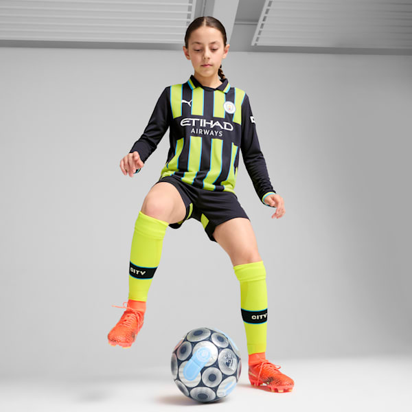 Manchester City 24/25 Away Long Sleeve Jersey Youth, New Navy-Yellow Glow, extralarge-GBR