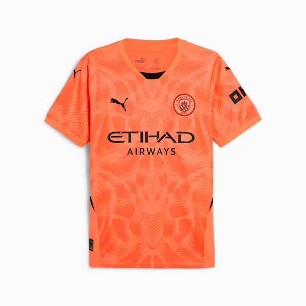 Manchester City 24/25 Goalkeeper Short Sleeve Jersey Men, Neon Sun, extralarge