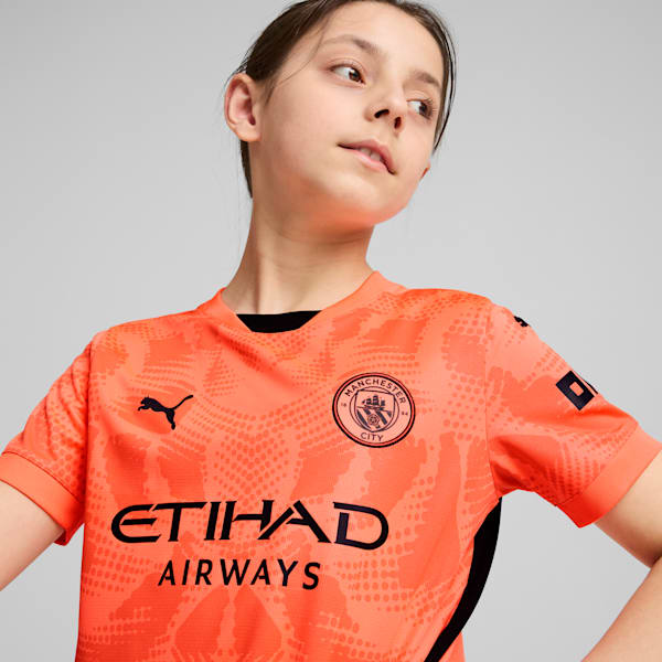 Manchester City 24/25 Goalkeeper Short Sleeve Jersey Youth, Neon Sun, extralarge