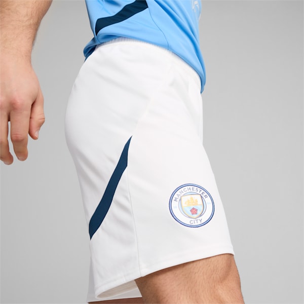 Manchester City 24/25 Men's Replica Soccer Shorts, PUMA White-Marine Blue, extralarge