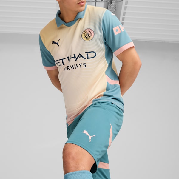 Manchester City 24/25 Men's Football Shorts, Bold Blue-Poppy Pink, extralarge-IND