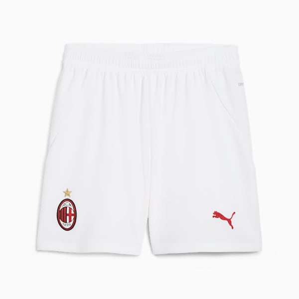 Pantalones cortos para fútbol AC Milan 24/25 para niños grandes, PUMA White-For All Time Red, extralarge
