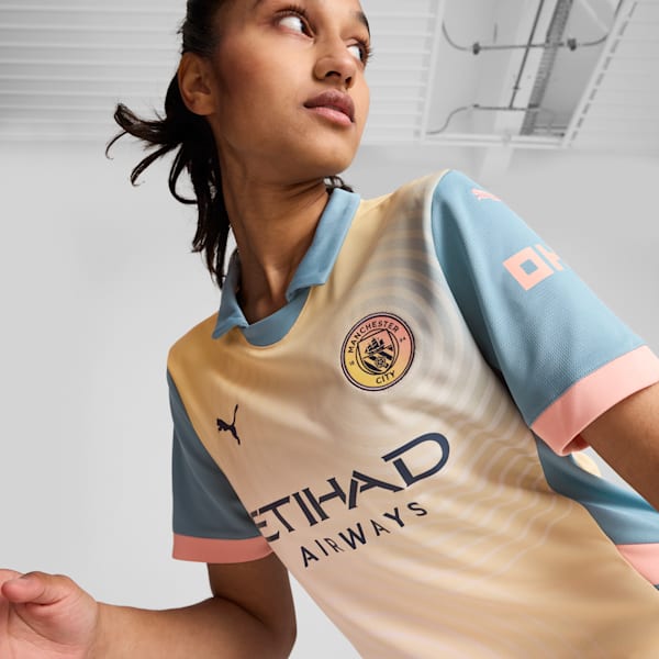 Manchester City 24/25 Replica Fourth Women's Soccer Jersey, Rosebay-Bold Blue, extralarge
