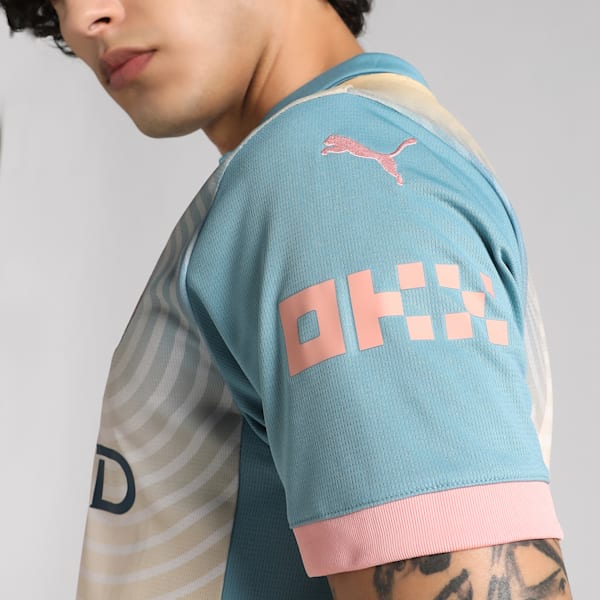 Manchester City 24/25 Men's Fourth Football Jersey, Rosebay-Bold Blue, extralarge-IND
