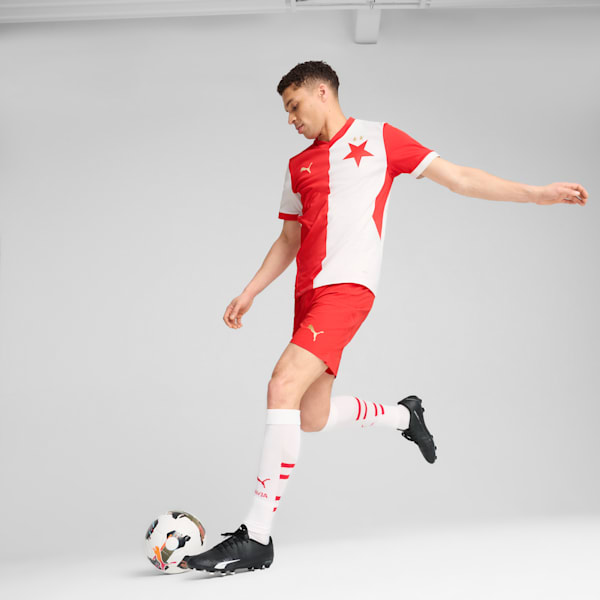 SK Slavia Praha 24/25 Home Jersey Men, PUMA White-PUMA Red, extralarge
