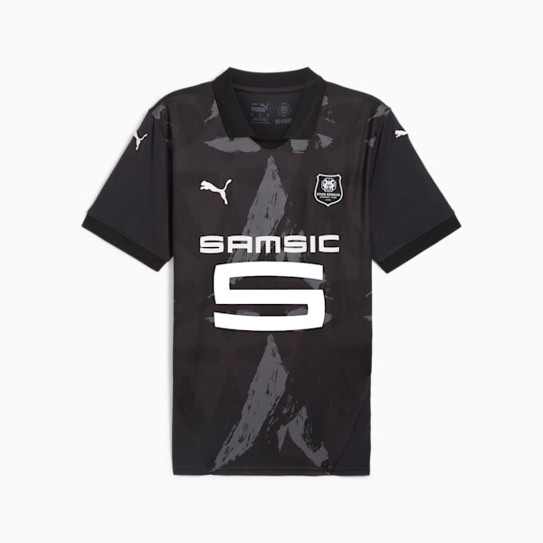Stade Rennais F.C. 24/25 Third Jersey Men, Flat Dark Gray-PUMA White-PUMA Black, extralarge