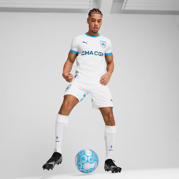 Jersey Hombre local Olympique de Marseille 24/25, PUMA White-Bleu Azur, extralarge
