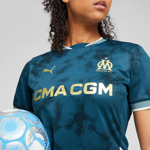 Olympique de Marseille 24/25 Away Women's Football Jersey, Ocean Tropic-Bold Blue, extralarge-IND