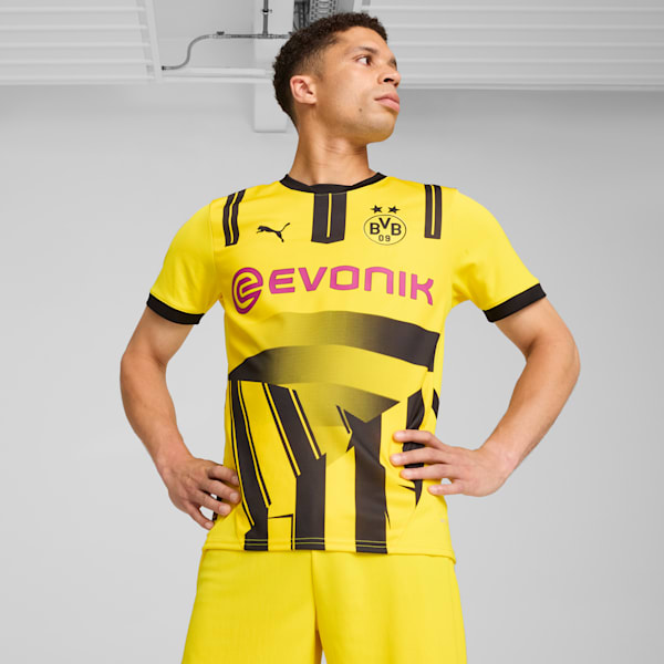 メンズ ドルトムント 2024-25 カップ レプリカ 半袖 ユニフォーム, Faster Yellow-PUMA Black, extralarge-JPN
