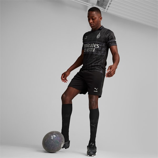 AC Milan x PLEASURES Men's Replica Soccer Jersey, PUMA Black-Asphalt, extralarge