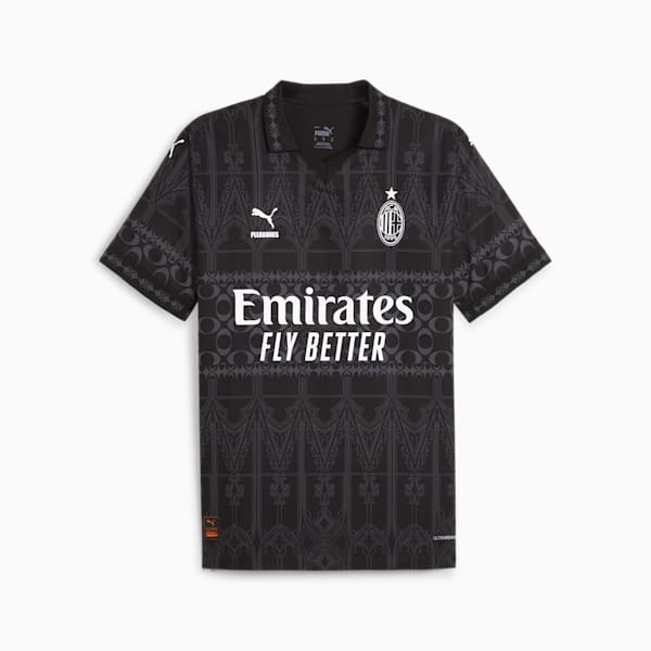 Maillot de soccer authentique AC Milan x PLEASURES, PUMA Black-Asphalt, extralarge
