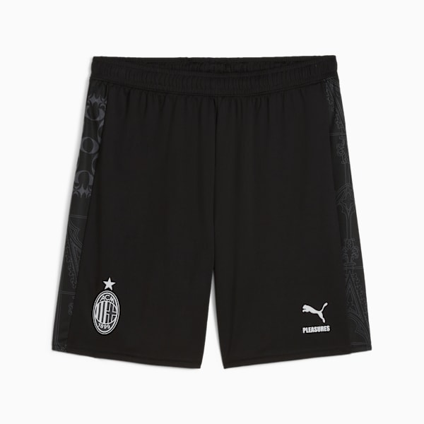 AC MILAN x PLEASURES Football Shorts, PUMA Black-Asphalt, extralarge