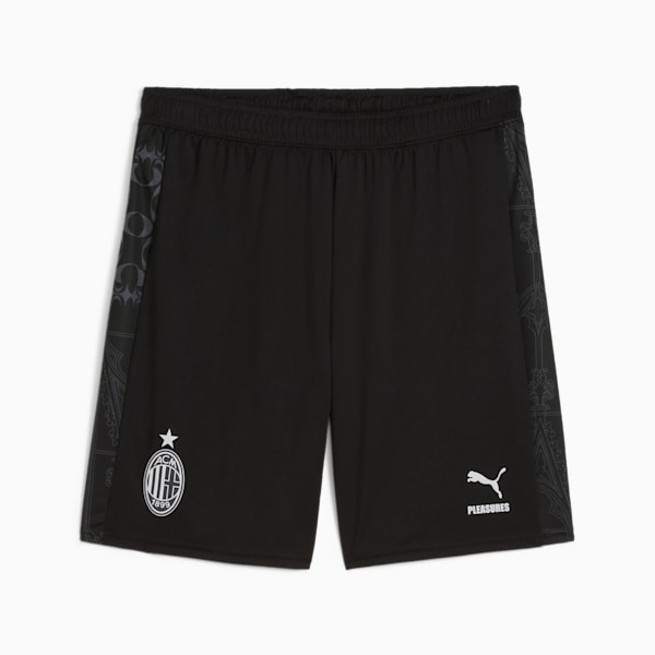 AC Milan x PLEASURES Men's Replica Soccer Shorts, PUMA Black-Asphalt, extralarge