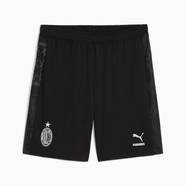 Shorts de fútbol para hombre AC MILAN x PLEASURES Réplica, PUMA Black-Asphalt, extralarge