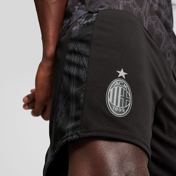 AC Milan x PLEASURES Men's Replica Soccer Shorts, PUMA Black-Asphalt, extralarge