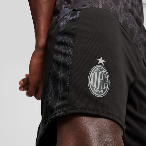 Shorts de fútbol para hombre AC MILAN x PLEASURES Réplica, PUMA Black-Asphalt, extralarge