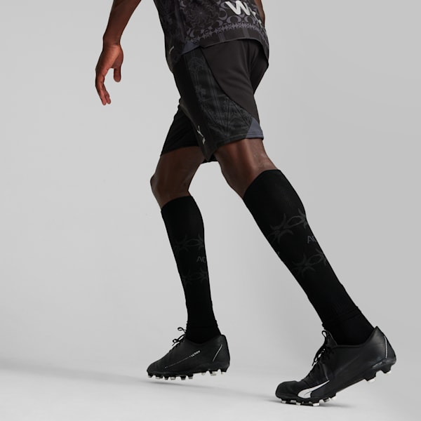 Shorts de fútbol para hombre AC MILAN x PLEASURES Réplica, PUMA Black-Asphalt, extralarge