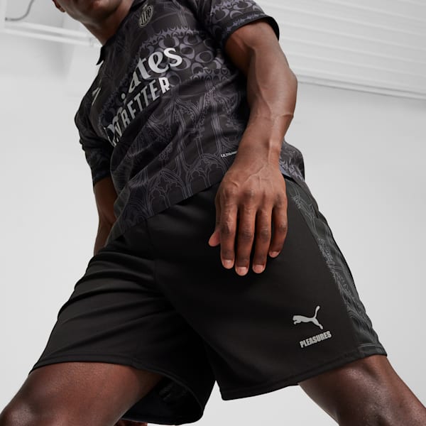 Shorts de fútbol para hombre AC MILAN x PLEASURES Réplica, PUMA Black-Asphalt, extralarge