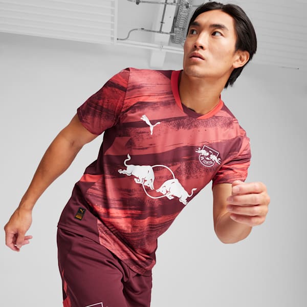 RB Leipzig 24/25 Away Jersey Men, Dark Jasper-Active Red, extralarge