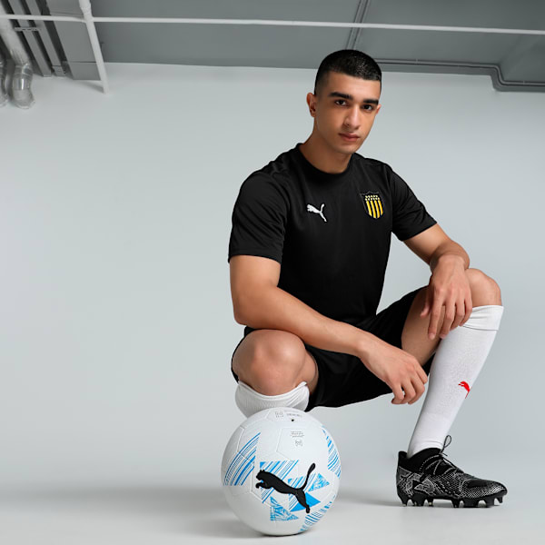 Club Atlético Peñarol Training Men's Slim Fit Football Jersey, PUMA Black-PUMA Silver, extralarge-IND